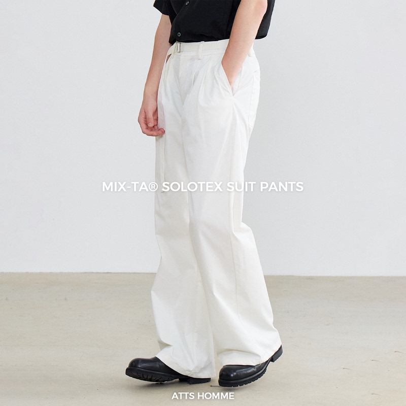 Attsxexpensivetaste Trendy Collaboration Japanese Imported Triacetate Shiny Strappy 3D Suit Pants Attsxexpensivetaste Trendy Collaboration Japanese Imported Triacetate Shiny Strappy 3D Suit Pants