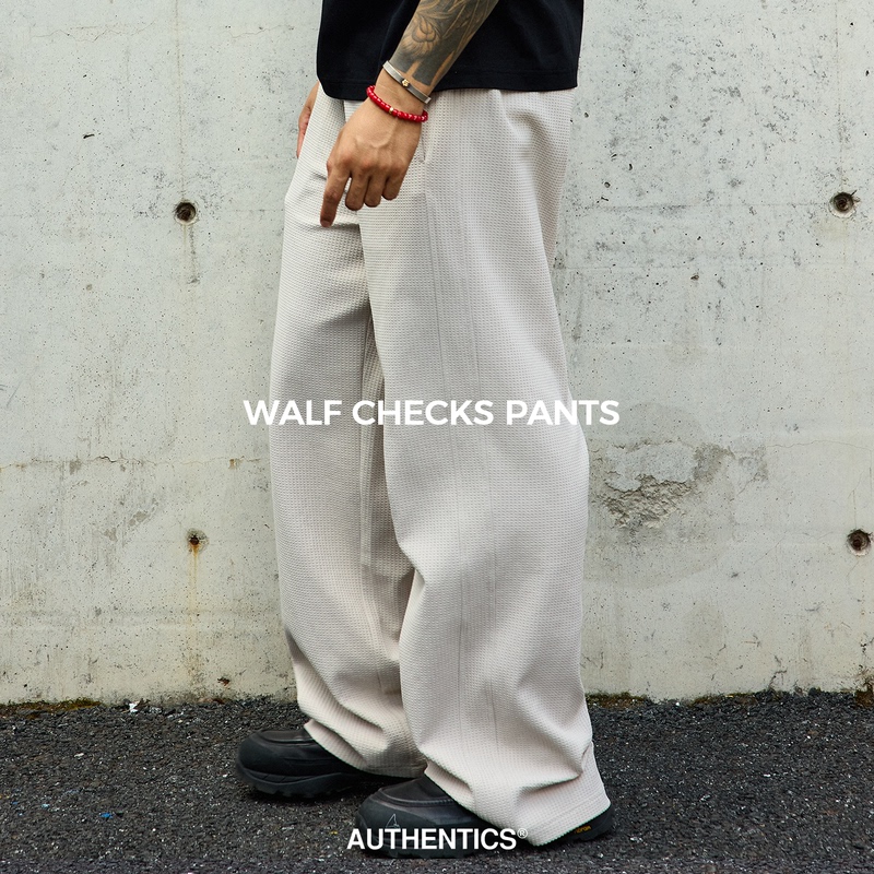 Must-Have Item When Entering the Store: Atts 25Aw Black Flag Series Double-Sided Seam Waffle Straight-Leg Casual Pants
