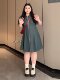 Plus-Size Designer Zipper Denim Dress for Summer, Conceals Belly Fat, Slimming, French-Style Shirt Dress