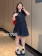 Plus-Size Irregular Loose Dress for Summer, Slimming Ruffled Versatile Plaid Casual Dress for Chubby Women