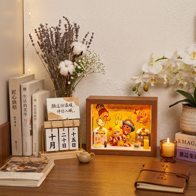 Star People Blind Box Storage Display Box Cabinet with Pull-Out Photo Frame, Figurine Toy Rack, Touch Switch, and Light for Scene Creation Star People Blind Box Storage Display Box Cabinet with Pull-Out Photo Frame, Figurine Toy Rack, Touch Switch, and Light for Scene Creation