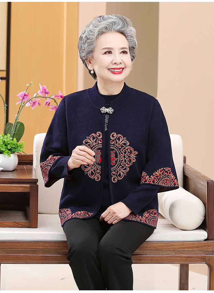 E5805 1350K ÁO LEN NỮ TAIRYA DÁNG DỘNG CẢ BỘ 2 MÓN MÙA XUÂN THU ĐÔNG TRUNG NIÊN DÙNG TRONG LỄ CƯỚI THỜI TRANG NỮ G04 SẢN PHẨM MỚI