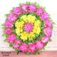 Sacrifice sacrificial wreath white matter funeral supplies cemetery Qingming tomb sweeping tomb plastic simulation fake flower chrysanthemum trumpet