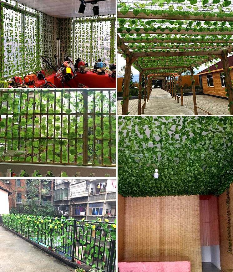 Mô phỏng cây nho lá hoa giả cây nho mây cây xanh củ cải xanh lá cống ống trang trí trần nhựa hoa - Hoa nhân tạo / Cây / Trái cây hoa giả trang trí phòng khách