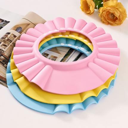 Buy one delivery One infant shampoo cap adjustable waterproof bath bath cap thickened EVA Safe and non-toxic waterproof