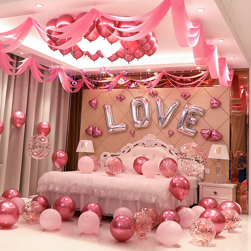 Wedding room decoration set man's wedding decoration net red room