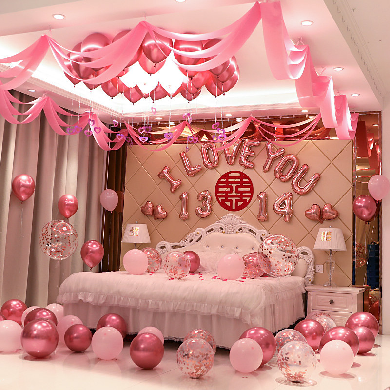 Wedding room decoration set man's wedding decoration net red room bedroom new room wedding romantic supplies package wedding