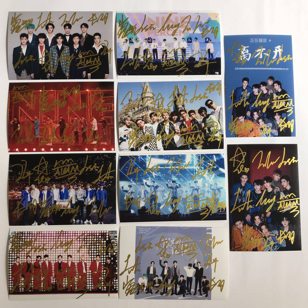 NINE PERCENT Cai Xu Kun Chen Lionong Fan, Wang Lin, Wang Linkeu Zhengtingyu Changjing and other pro-pen signed photos