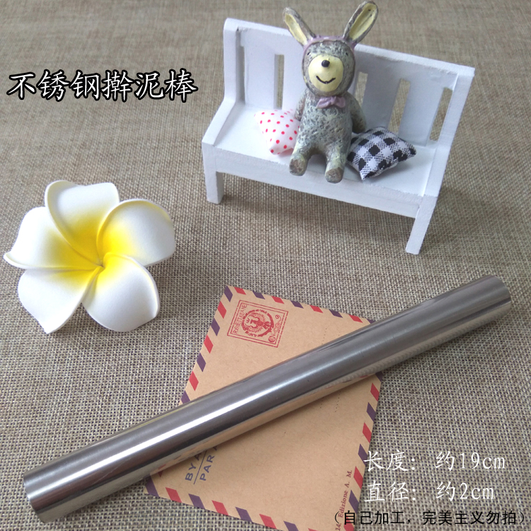 Thanh đất sét nén thanh cán pin siêu nhẹ đất sét màu đất sét mềm công cụ bằng đất sét rắn que acrylic que thép không gỉ nặn đất sét