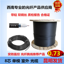 GYXTW8-core single-mode optical cable 8-core outdoor optical cable 8-core optical fiber center beam tube type double wire armored optical cable