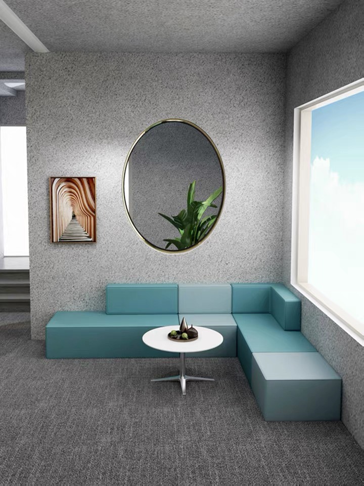 Office Training Institution Sofa Lounge Area Membership Hospitality Waiting Area Simply Combined Modern Small Sofa Tea Couple