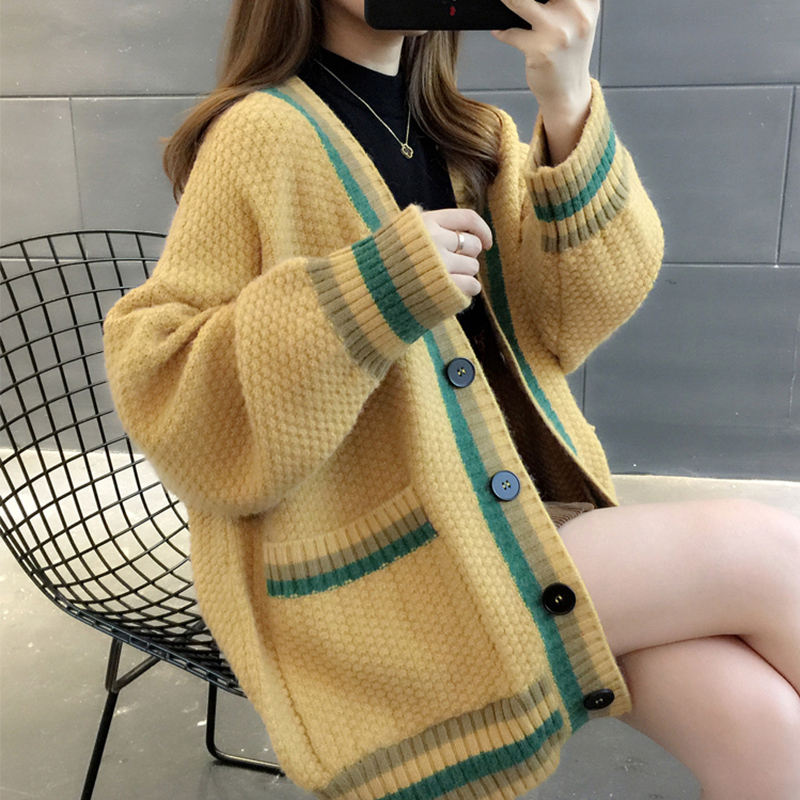 Women's Sweater Knit Cardigan 2026 Spring and Autumn New Loose Coat Women's Top Popular Fashion Trendy Style