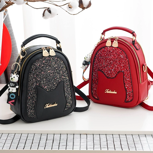 Маленький рюкзак, сумка через плечо, блестки для ногтей, сумка на одно плечо, популярно в интернете