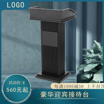 High-end podium White welcome reception desk activity lecture desk security duty desk