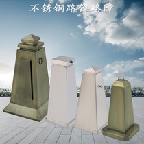 Stainless steel large road cone barricade conical titanium gold parking lot road thickening aggravated isolation pier safety warning column