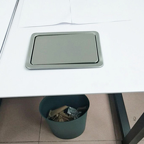 Custom stainless steel countertop embedded trash can medical sink concealed trash can lid accessories