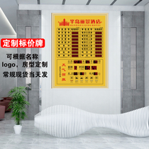 Customized quotation brand hotel front desk price brand today room rate brand LED electronic display price list electronic display