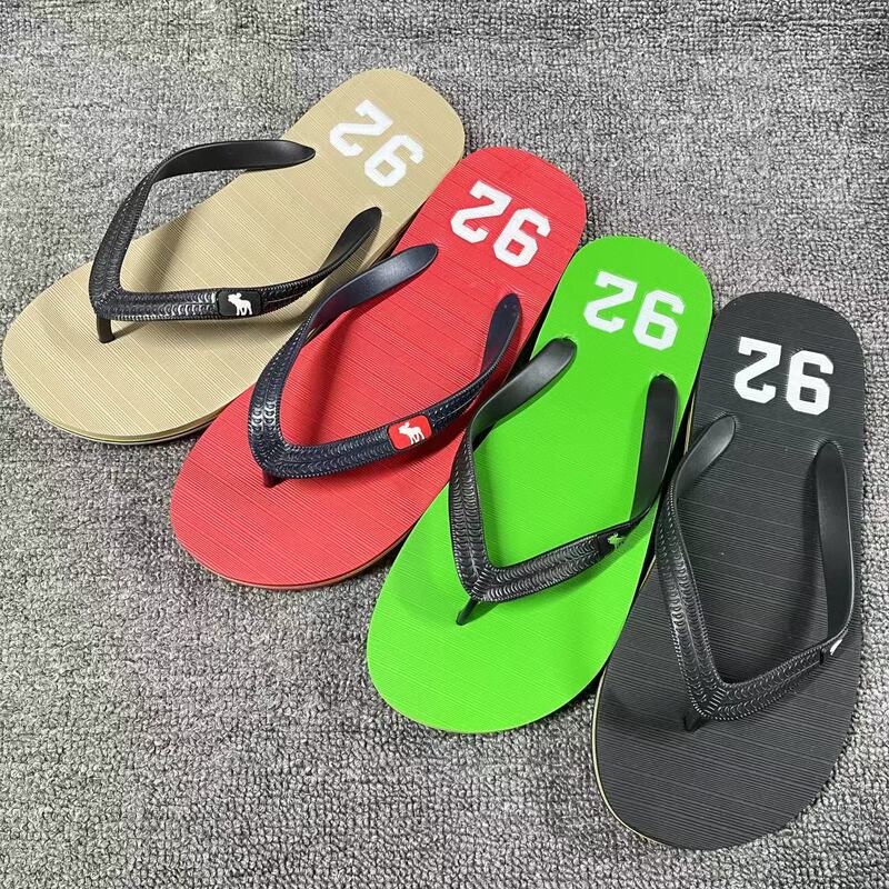 Trendy Af Deer Men's Flip-Flops Couple Beach Shoes Summer Tiger Head 92 Non-Slip Thong Sandals Casual Men's Slippers