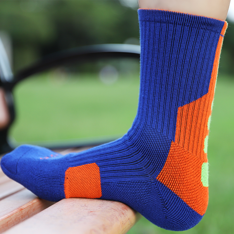 Jianfei adult basketball socks Sports tube socks men's professional thickened nonslip autumn