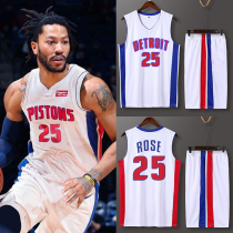 Ross jersey Basketball suit No 25 Piston No 35 Wood sports suit Childrens team uniform Mens and womens training suit vest