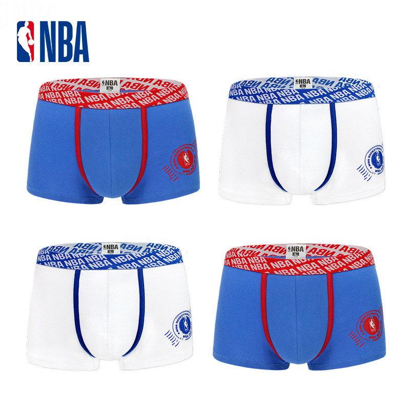NBA Briefs Men 4 Furnishing Body Sexy Sports Cotton Four Corners Waist Four Corner Pants Head Suck Sweat