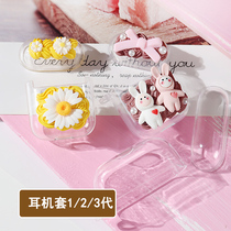 iPhone airpods pro headphone shell protective sleeve handmade digy cream glued wireless Bluetooth headphones 1 2 generations