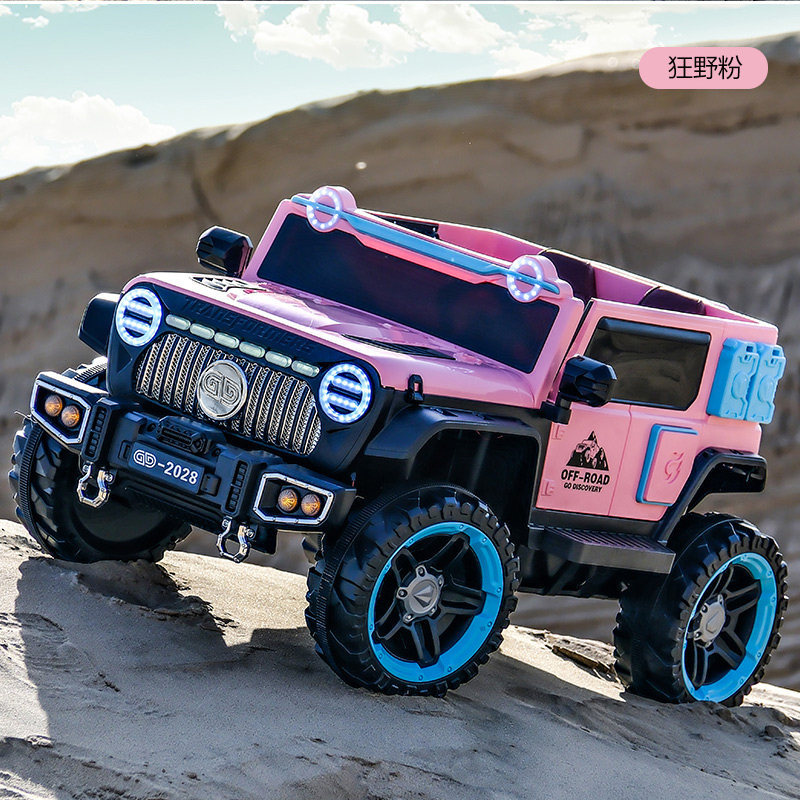Children's Electric Off-Road Vehicle with Four-Wheel Drive, Remote Control, Early Education Music, Lights, Dual Throttles, Toy Car for Boys and Girls Children's Electric Off-Road Vehicle with Four-Wheel Drive, Remote Control, Early Education Music, Lights, Dual Throttles, Toy Car for Boys and Girls