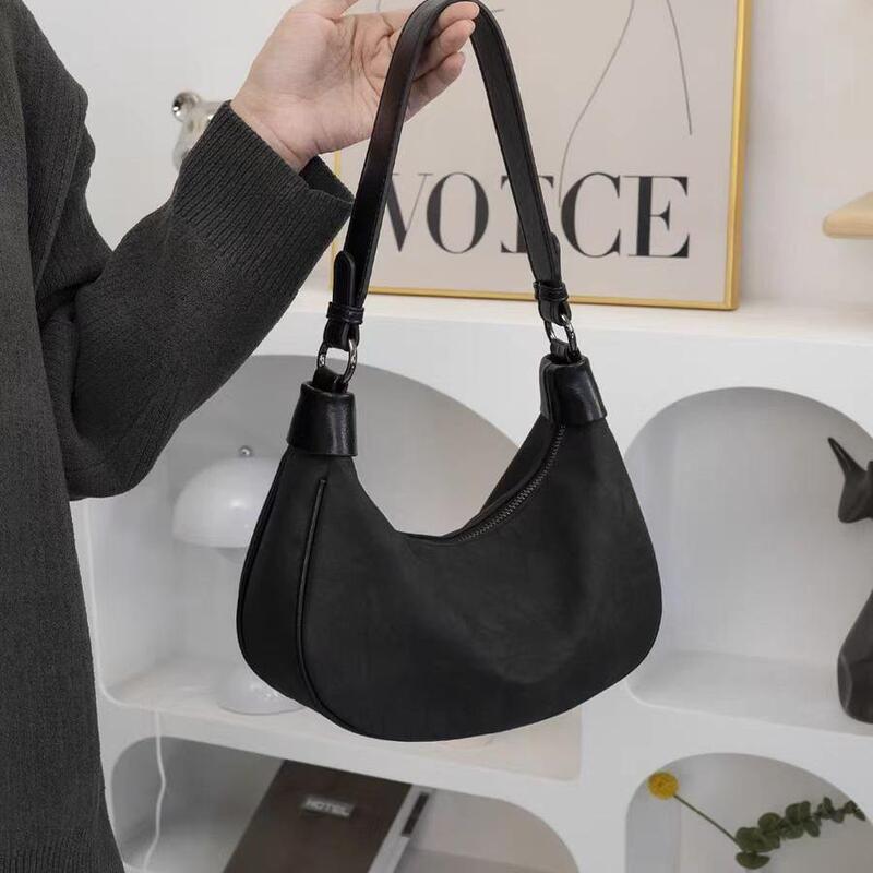 Korean Retro Frosted Suede Dumpling Bag for Women 2025 New Large-Capacity Shoulder Tote Bag Commuter Crossbody Bag Korean Retro Frosted Suede Dumpling Bag for Women 2025 New Large-Capacity Shoulder Tote Bag Commuter Crossbody Bag