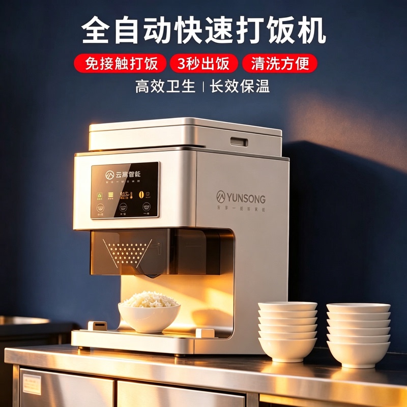 Intelligent Rice Dispensing Machine, Automatic Rice Portioning Machine, Multifunctional Rice Serving Machine for Canteens, Schools, Restaurants, and Takeout, with Fast Rice Dispensing Intelligent Rice Dispensing Machine, Automatic Rice Portioning Machine, Multifunctional Rice Serving Machine for Canteens, Schools, Restaurants, and Takeout, with Fast Rice Dispensing