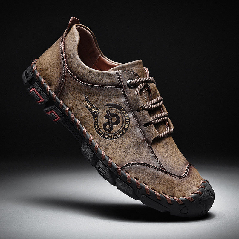 Clear Barn Handling Foreign Trade Breaking Code Special Price Genuine Leather Outdoor Large Size Casual Leather Shoes Non-slip Sports Climbing Shoes Man Pick Up Missing