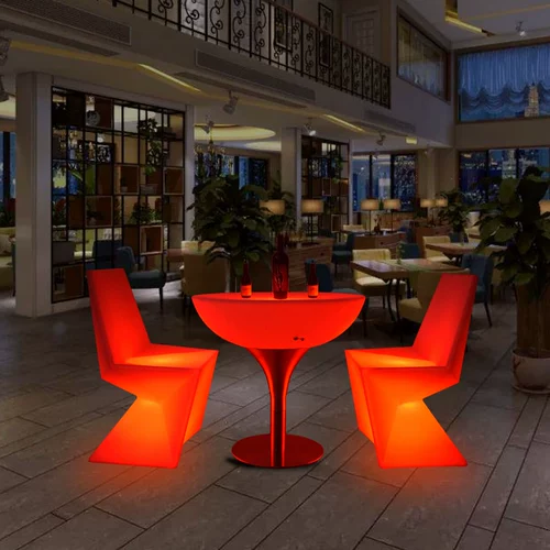 Светодиодные сияющие высокие столы и стул Creative Bar Club открытый отель
