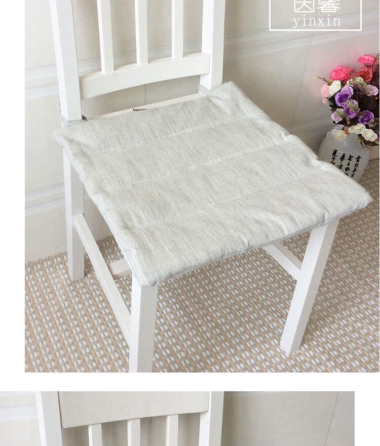 Cotton và lanh đơn giản đệm bàn ăn và ghế đệm mùa đông thoáng khí xe văn phòng sinh viên mỏng phần sofa đệm mat phong cách Nhật Bản đệm ghế gỗ phòng khách