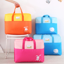 Kindergarten quilt storage bag washable childrens clothing quilt carrying bag can be customized school logo name