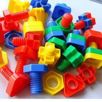 Baby early education toys kindergarten screws and nuts touch on building blocks plastic interlock nuts disassembly and assembly puzzle
