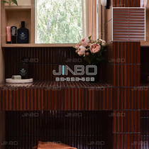 Crescent Shaped Rugged Strip Mosaic Tile Bathroom Toilet Kitchen Background Wall Cafe Bar Special Brick