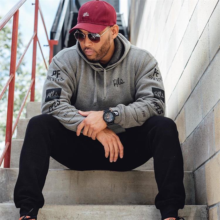 Cơ bắp đội trưởng xu hướng headband hoodie áo khoác thể thao nam anh em chạy tập thể dục đội mũ trùm đầu dài tay áo len áo hoodie trơn
