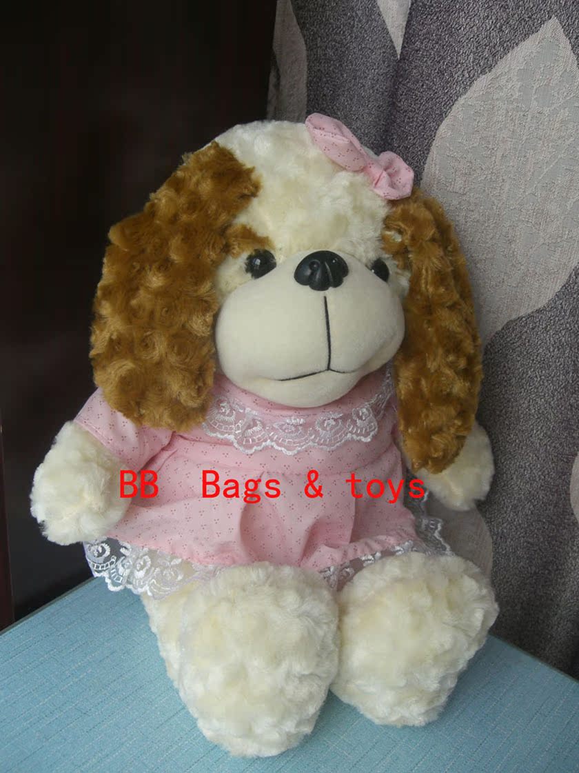 Children's toy wool suede toy dog 30 * 35 * 37c plush dog buggy cuddle with pillow creativity