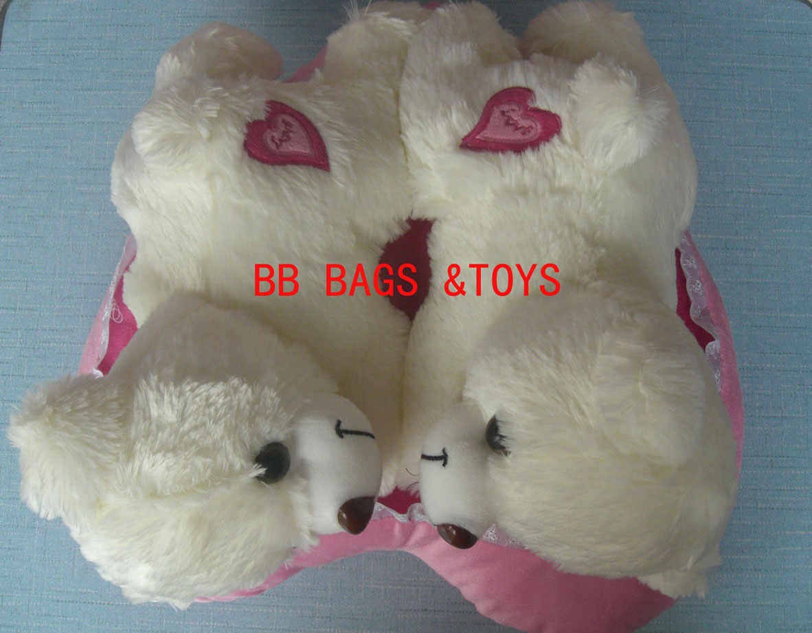 Children's toy wool suede toy dog 30 * 35 * 37c plush dog lovers dog holding pillow creativity