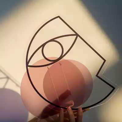 ins Wind moon face acrylic vase Nordic homestay model room decoration ornaments art flower arrangement