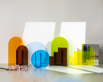 Acrylic dried flower vase Nordic geometric art ornaments hydroponic flower living room model room Bed and breakfast decoration ornaments