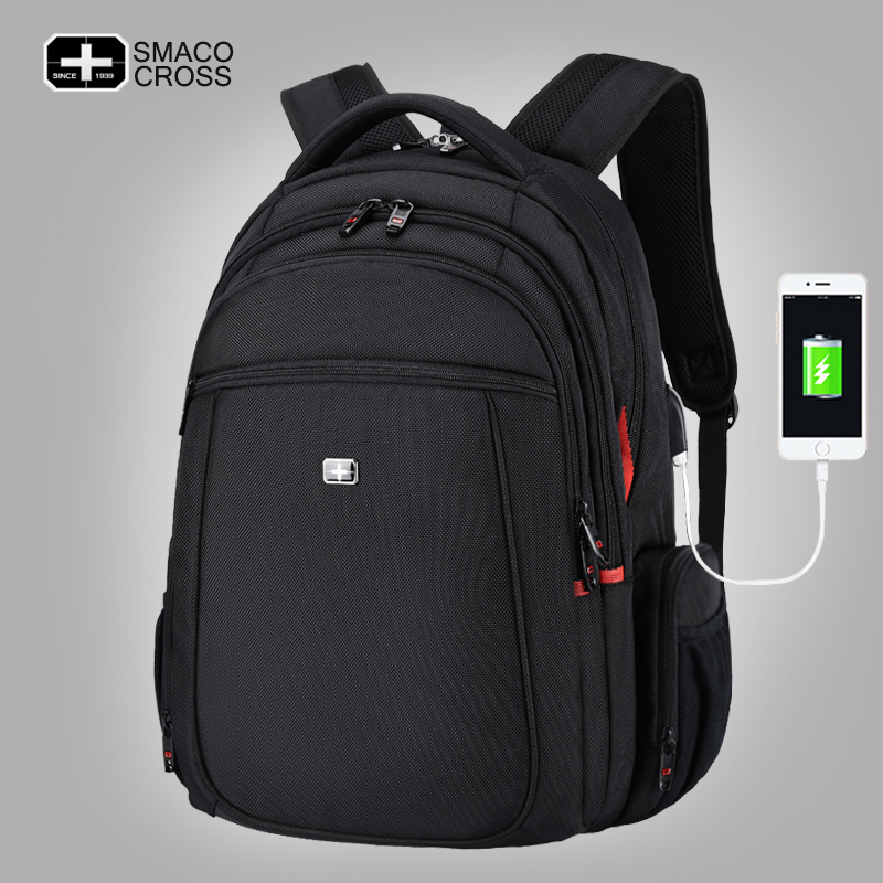 Swiss Army Knife Double Shoulder Bag Men's Business Trip Multifunction Theft Prevention Computer Bag Travel Bag Swiss Army Knife Shoulder Bag