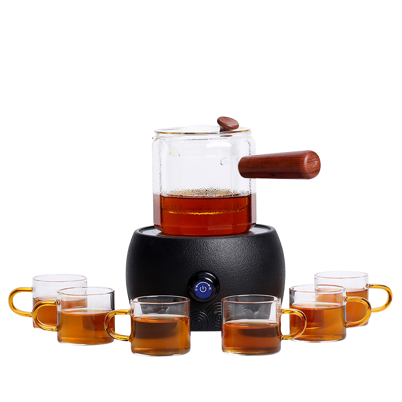 Flowers glass teapot fruit tea tea sets tea cup boiling tea pu - erh tea, black tea household electric TaoLu