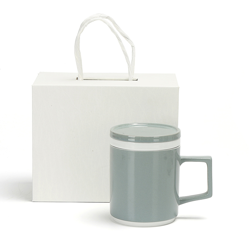 Office creative ceramic tea cup with cover filter domestic large capacity separation keller cup tea custom