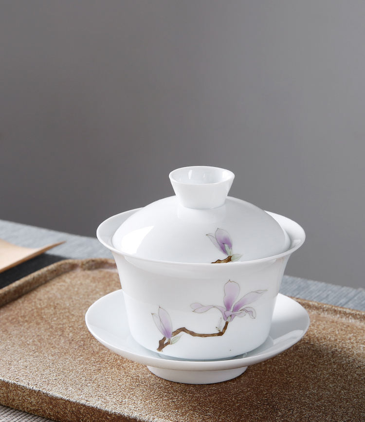 Only three tureen han them hand - made ceramic household teapot size thin body kung fu tea cups to use