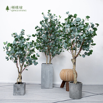 Nordic simulation Eugalie tree fake green plant swing piece Japanese hanging bell plant potted living room on floor decorated horse drunkenness