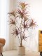 Nordic ins Style Artificial Green Plant Dragon Blood Tree Millennium Tree Fake Green Plant Potted Multi-Head Indoor Floor Decoration for Living Room