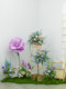 Monet's Garden Artificial Flowers, Simulated Flower Arrangements, High-End Floor Flower Displays, Window Decoration, Purple Floral Art Decoration Arrangement