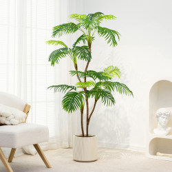 Simulated Sunflower, Fake Tree Potted Indoor Living Room Decoration, Classy Accessible Luxury Style Floor-To-Ceiling Landscaping Ornaments, Bionic Green Plants
