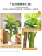 Artificial Green Plant Spring Feather, Light Luxury Retro Large-Scale Simulated Plant, Fake Tree Potted Plant for Indoor Living Room Floor Decoration