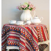 TAO9 Southeast Asia Nepalese Bohemian Geometric Thai Ethnic Striped Table Cloth B&B Coffee Table Cloth Customized